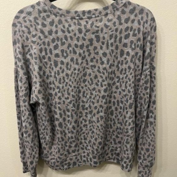Sundry Leopard Print Sweatshirt - Size S - Picture 2 of 6